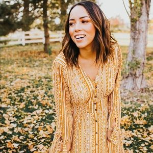 Midi Dress with Rad Native Pattern